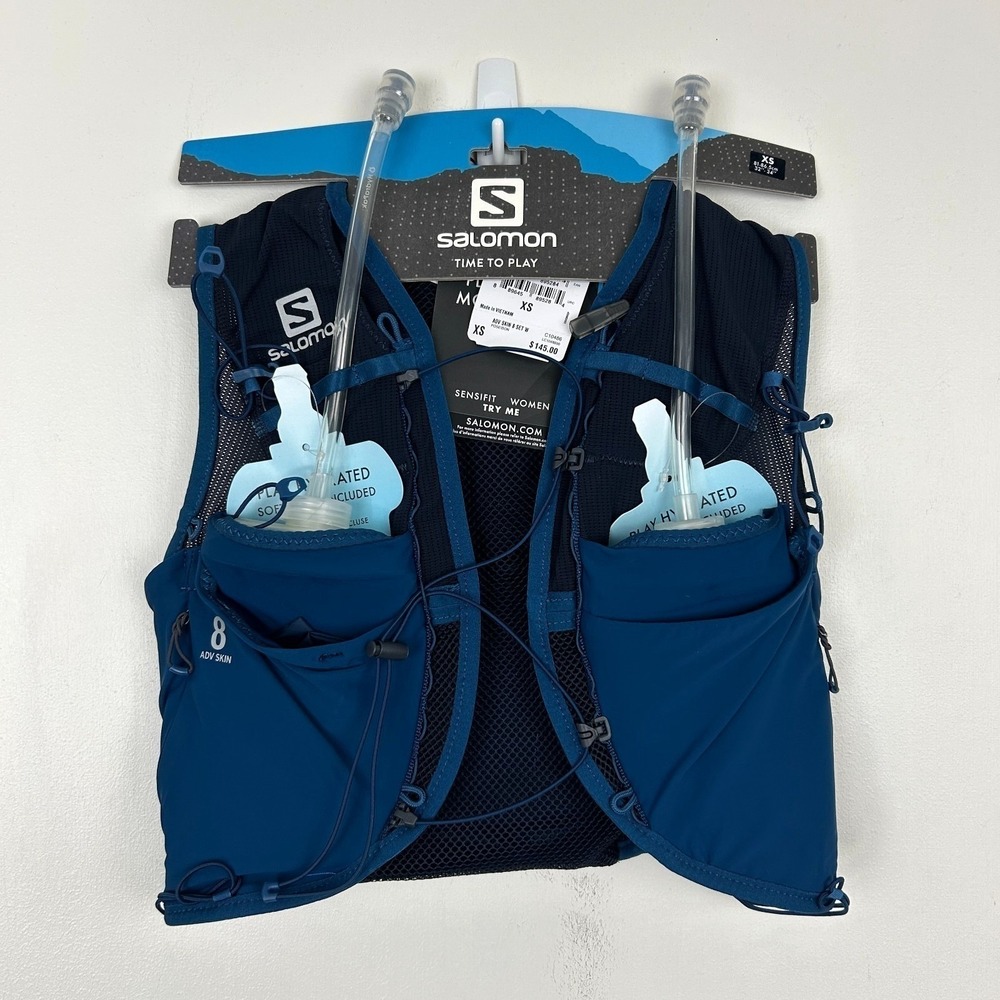 NEW Salomon ADV Skin 8 W, Hydration & Storage Vest w/ 2 500ml Flasks Womens XS - Picture 15 of 15